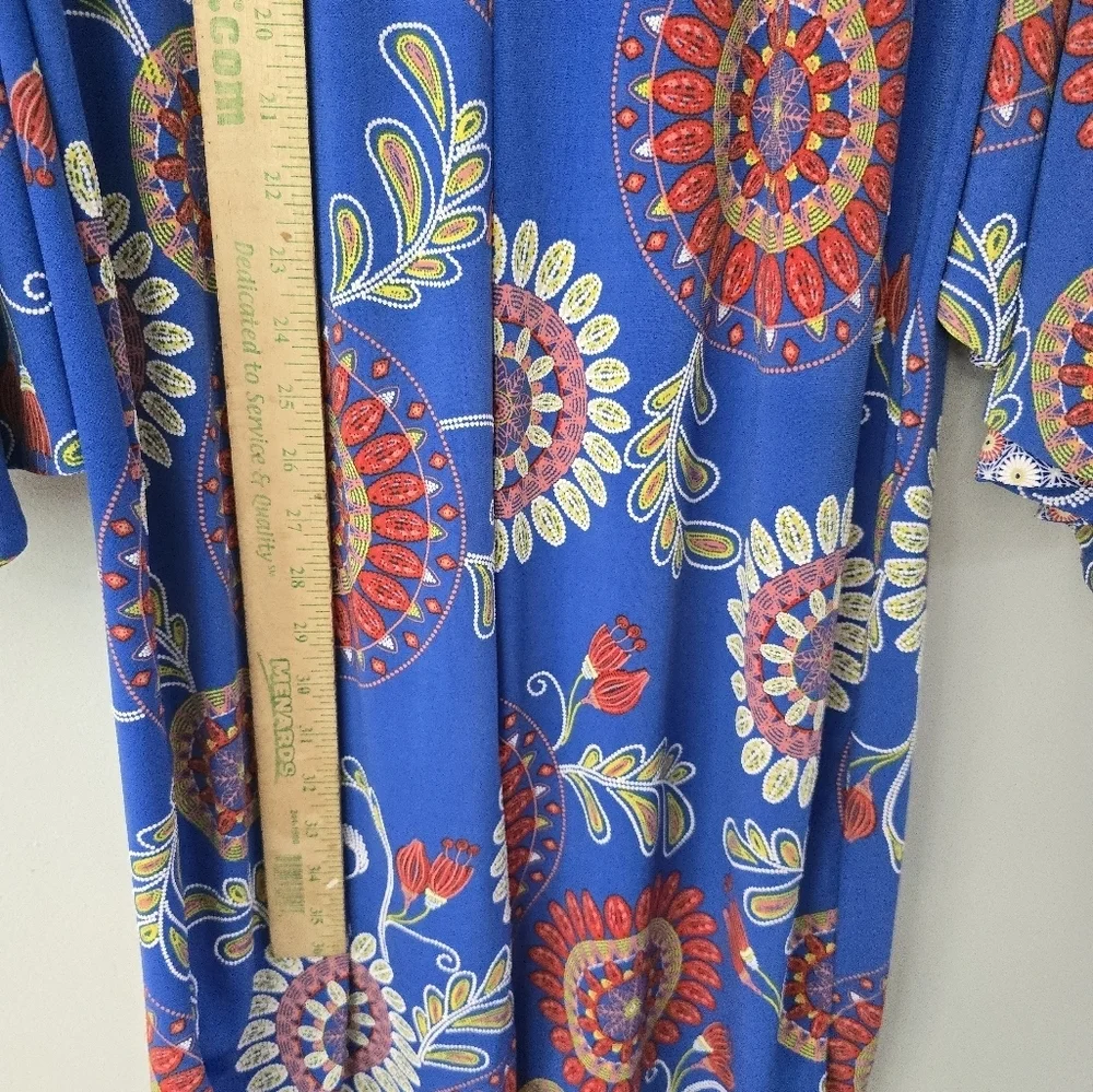 Shelby & Palmer Size 12 dress Blue Bohemian Textured dramatic bell sleeve